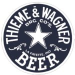 Blue Circle with a white star in the center and Thieme & Wagner Beer Text