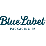 Blue Label Packaging Text Based Logo
