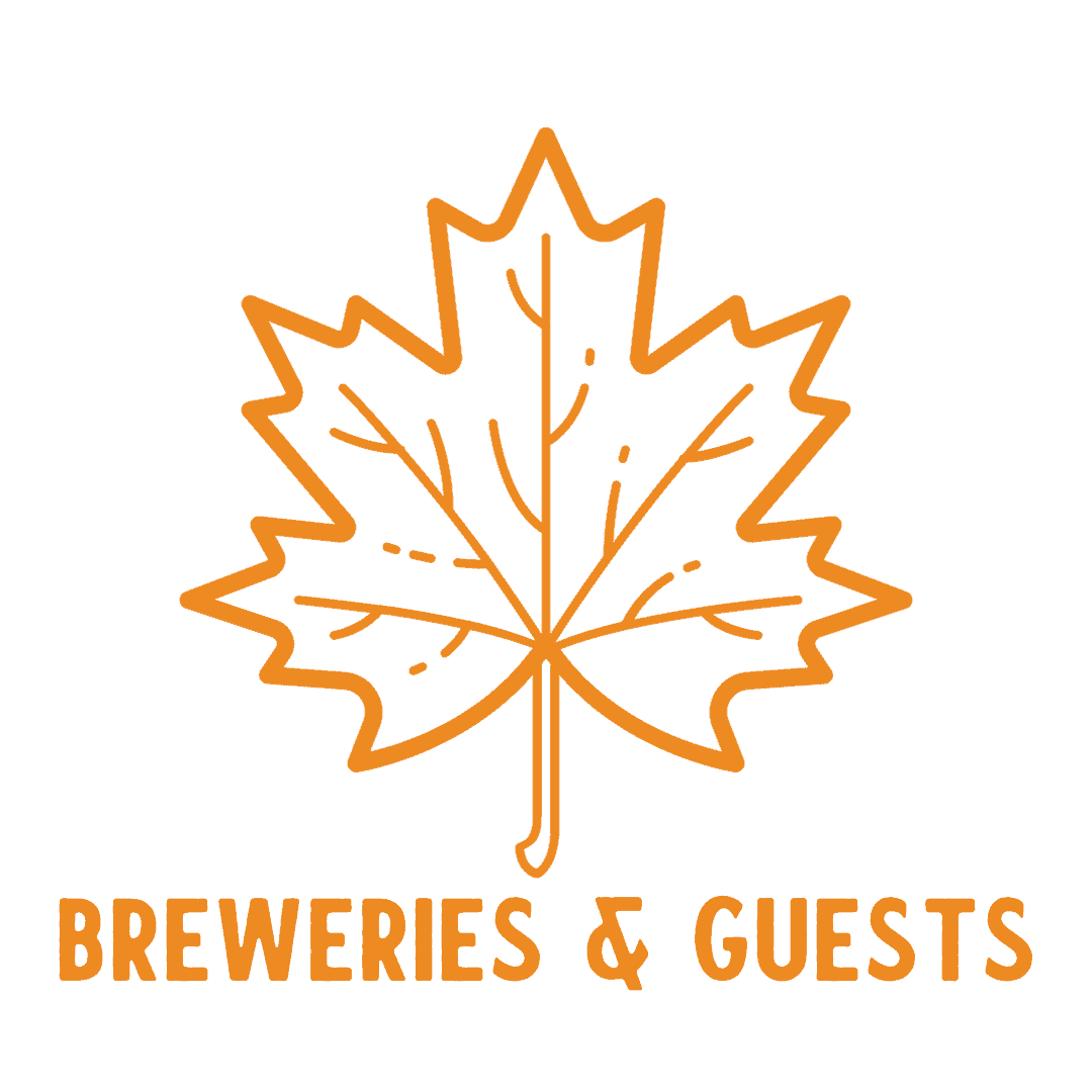 Breweries and Guests Button Gold Leaf Outline