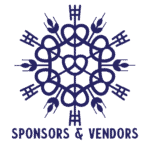 Winterfest Snowflake Button Blue Sponsorsh & Vendors