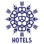 Winterfest Snowflake Button Blue Hotels