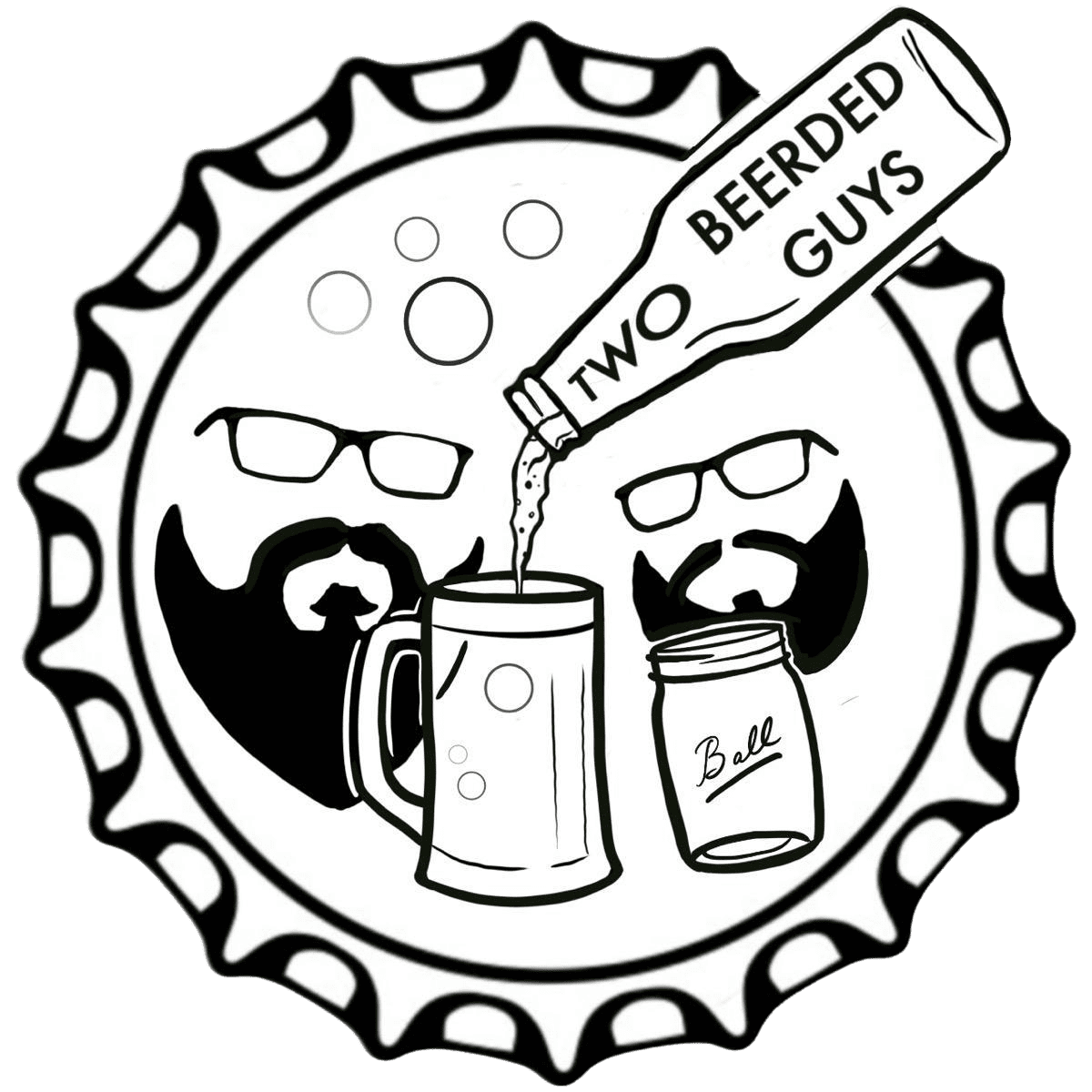 Two Beerded Guys Podcast Logo