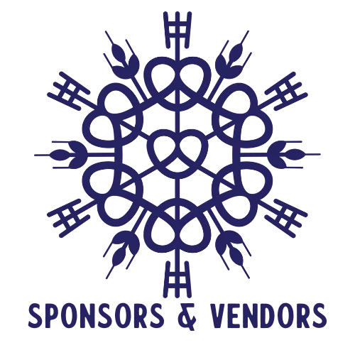 Sponsors & Vendors Button Snowflake Blue