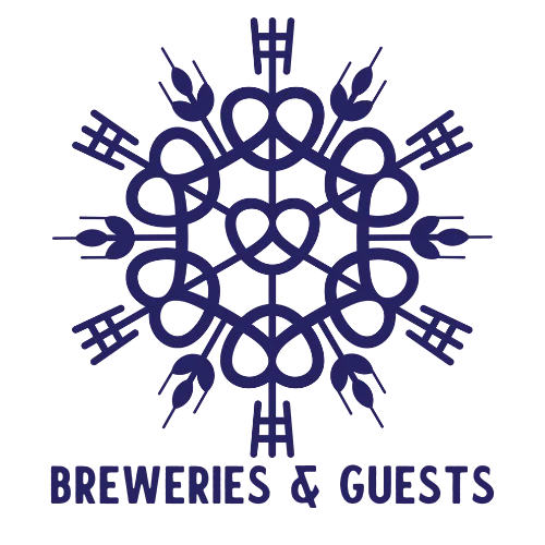 Breweries & Guests Snowflake Button Blue