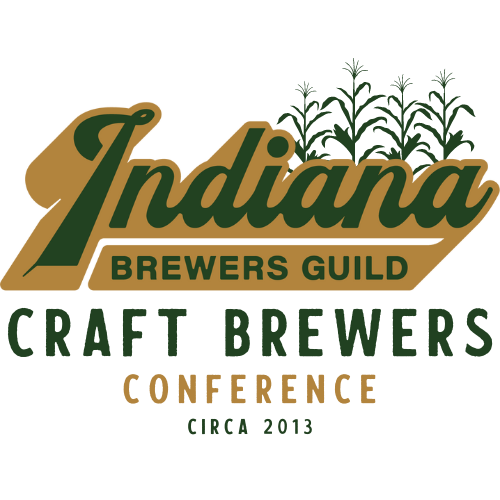 Indiana Brewers Guild Craft Brewers Conferrence Logo Gold & Green