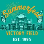 Summerfest Victory Field Logo Square Blue and yellow